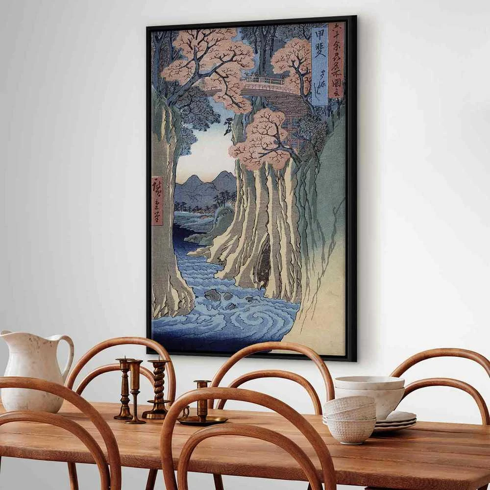 Artgeist Paveikslas - Utagawa Hiroshige – The monkey bridge in the Kai province