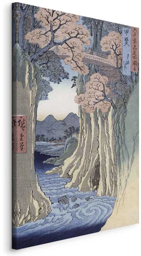 Artgeist Paveikslas - Utagawa Hiroshige – The monkey bridge in the Kai province