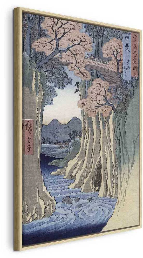 Artgeist Paveikslas - Utagawa Hiroshige – The monkey bridge in the Kai province