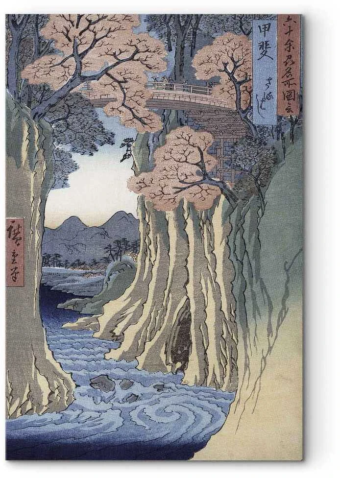 Artgeist Paveikslas - Utagawa Hiroshige – The monkey bridge in the Kai province