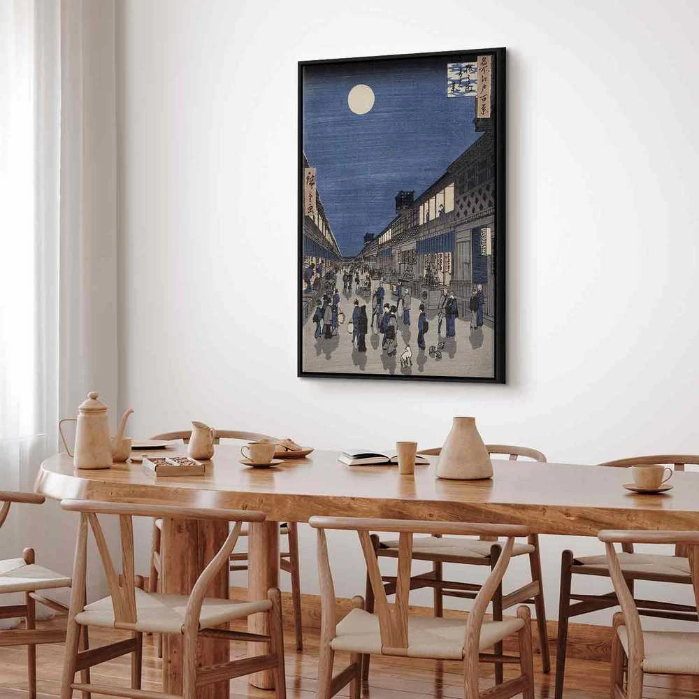 Artgeist Paveikslas - Utagawa Hiroshige – Night time view of Saruwaka Street