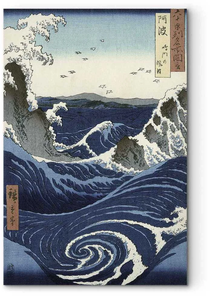 Artgeist Paveikslas - Utagawa Hiroshige – View of the Naruto whirlpools at Awa