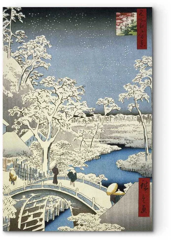 Artgeist Paveikslas - Utagawa Hiroshige – Drum bridge and Setting Sun Hill at Meguro