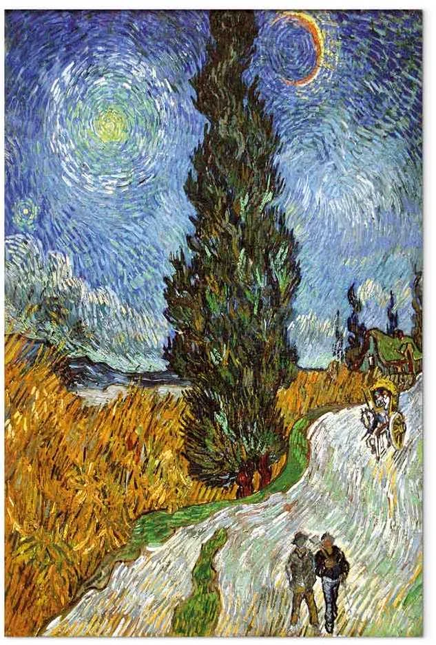 Artgeist Paveikslas - Vincent van Gogh – Road with Cypress and Star