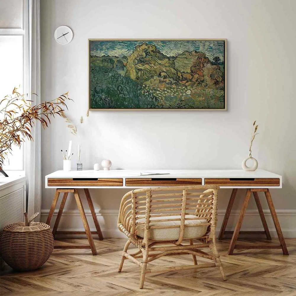 Artgeist Paveikslas - Vincent Van Gogh – Field with Wheat Stacks