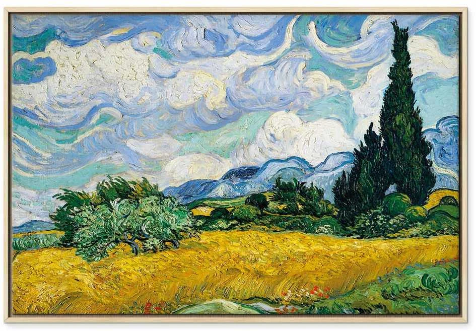 Artgeist Paveikslas - Vincent Van Gogh – Wheat Field with Cypresses