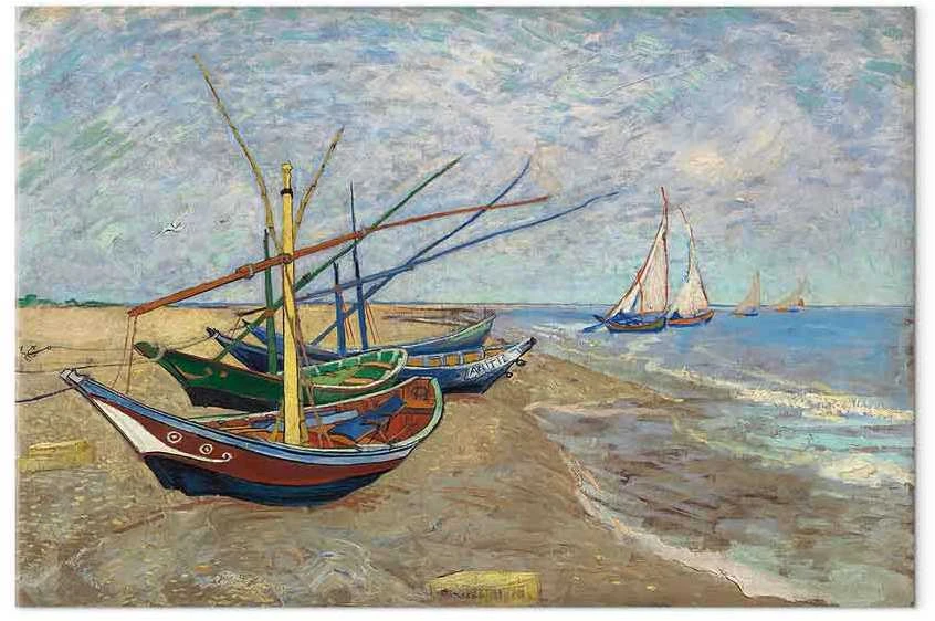Artgeist Paveikslas - Vincent van Gogh – Fishing Boats on the Beach