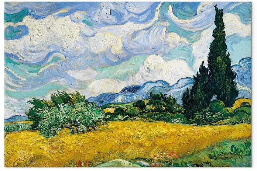 Artgeist Paveikslas - Vincent Van Gogh – Wheat Field with Cypresses