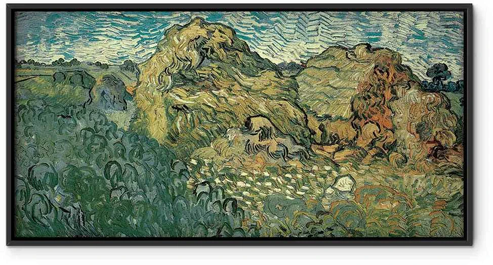 Artgeist Paveikslas - Vincent Van Gogh – Field with Wheat Stacks