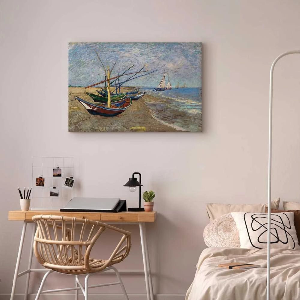 Artgeist Paveikslas - Vincent van Gogh – Fishing Boats on the Beach