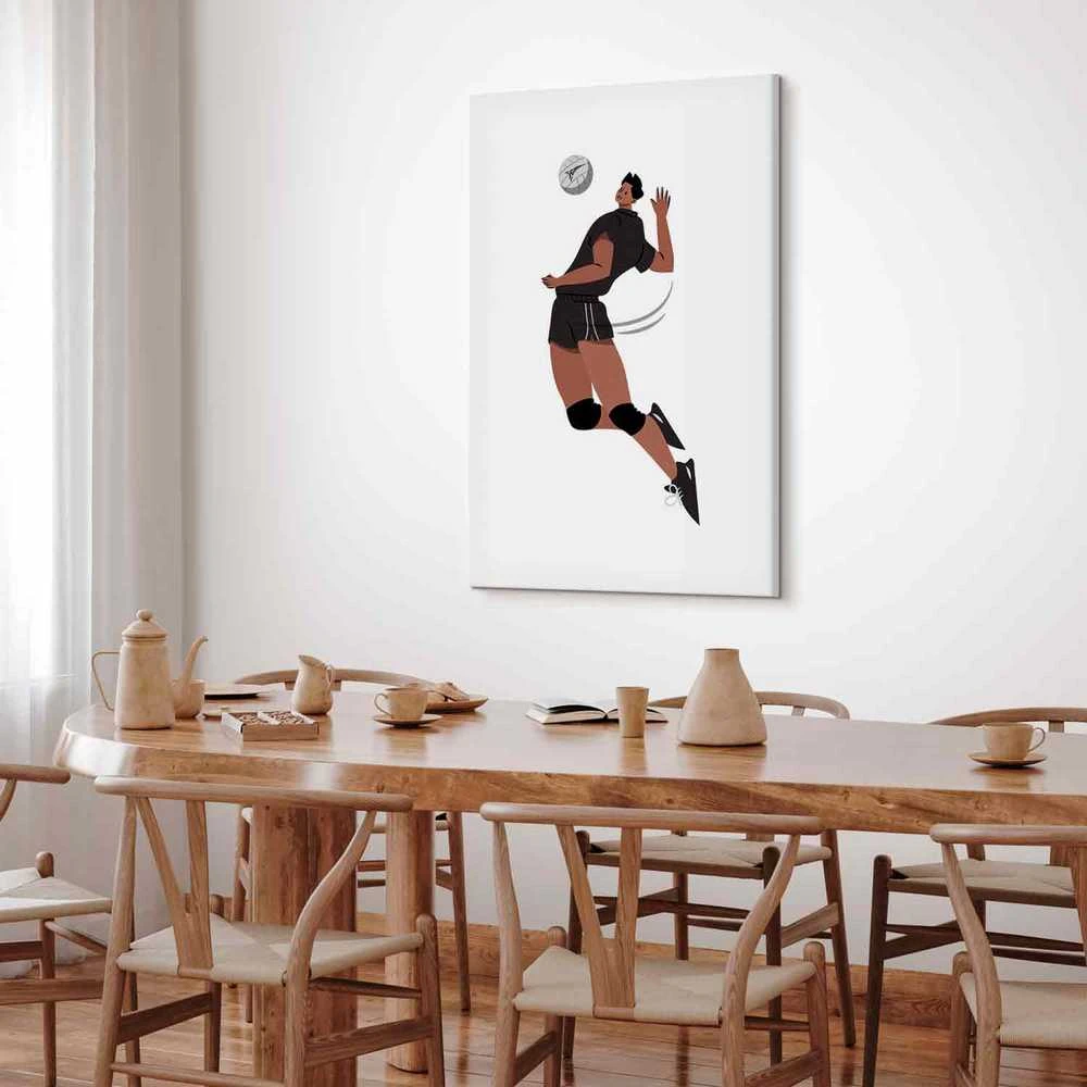 Artgeist Paveikslas - Volleyball Player on a Baltas Background - Illustration