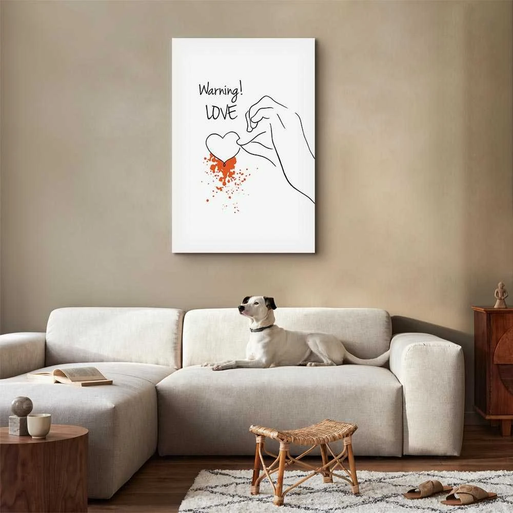 Artgeist Paveikslas - Warning! Love (1 Part) Vertical