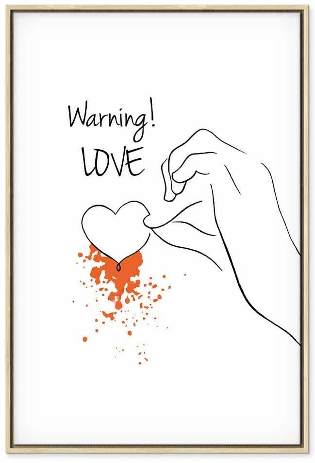 Artgeist Paveikslas - Warning! Love (1 Part) Vertical