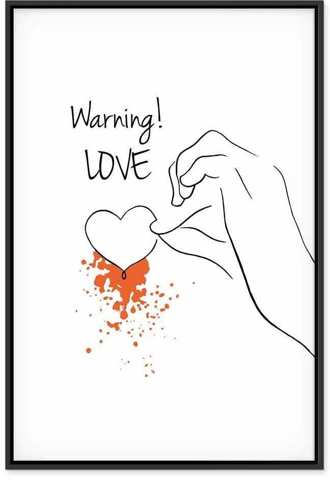 Artgeist Paveikslas - Warning! Love (1 Part) Vertical