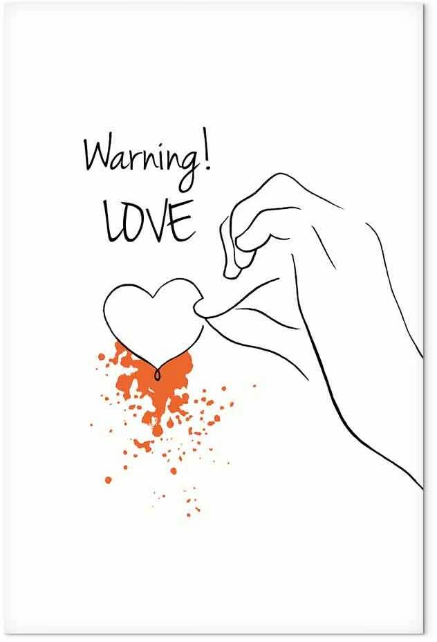 Artgeist Paveikslas - Warning! Love (1 Part) Vertical