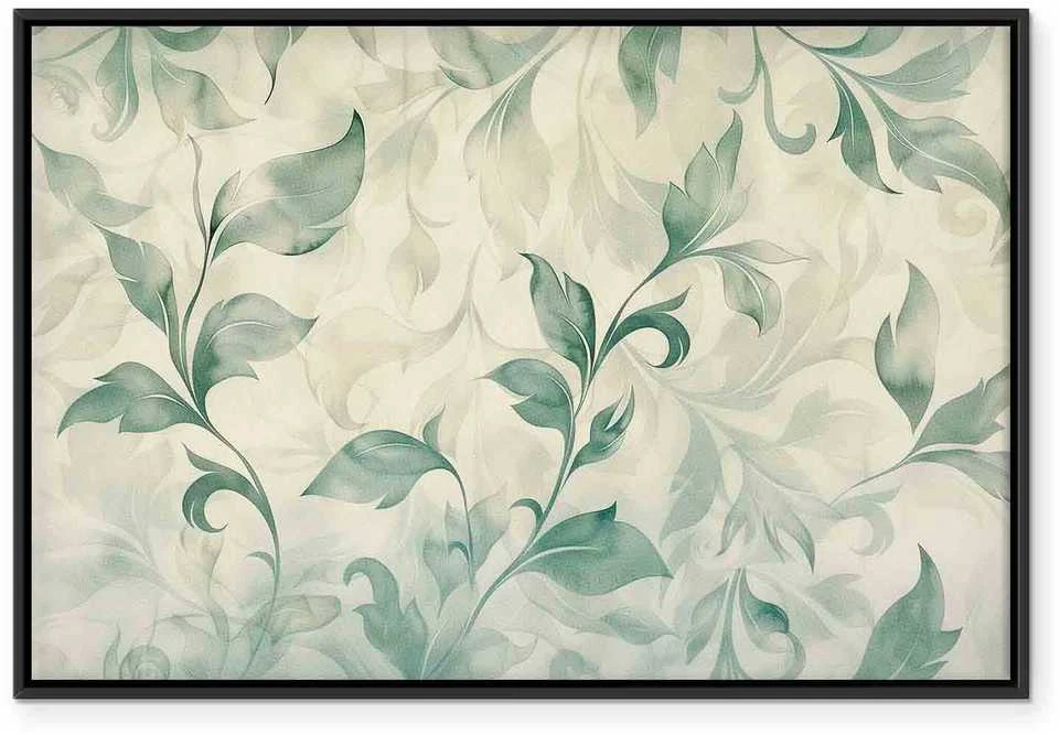 Artgeist Paveikslas - Watercolor Botanical Motif Delicate Žalias-rusvai gelsvas Leaves