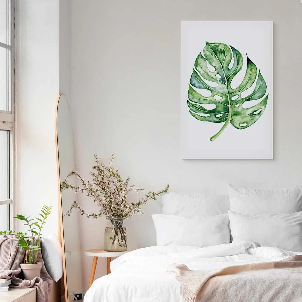 Artgeist Paveikslas - Watercolor Monstera (1 Part) Vertical