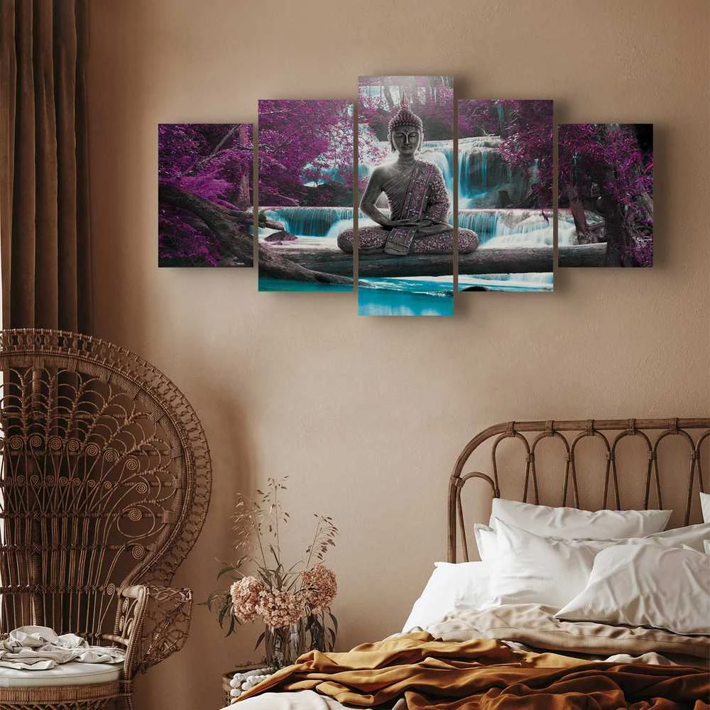 Artgeist Paveikslas - Waterfall and Buddha