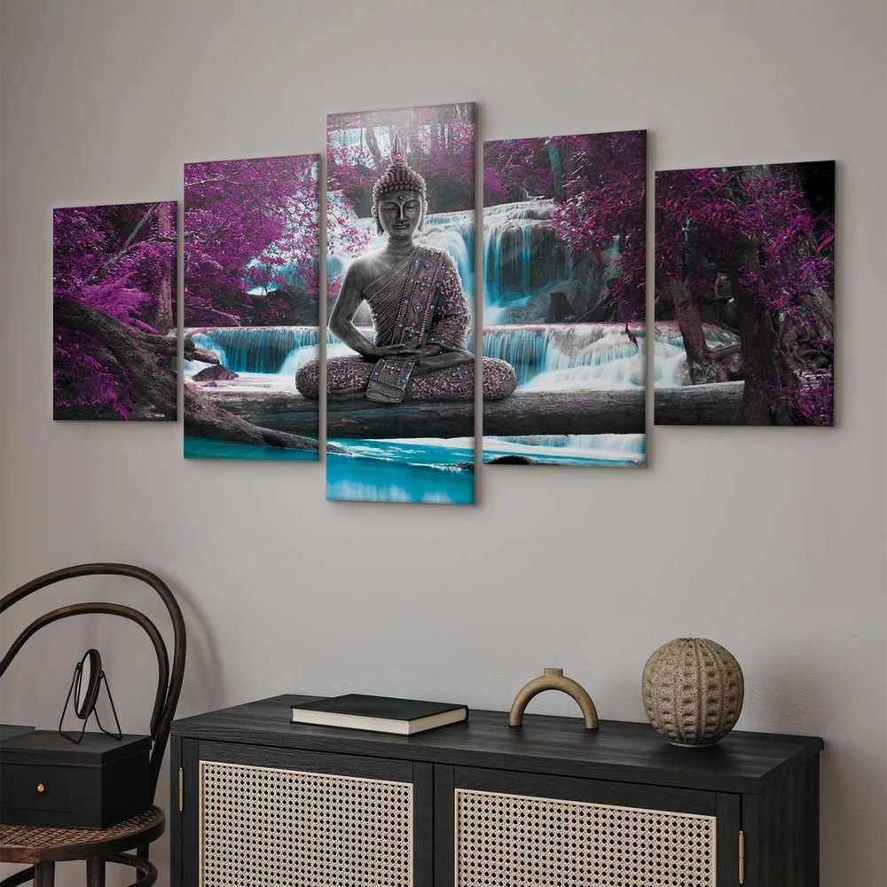 Artgeist Paveikslas - Waterfall and Buddha