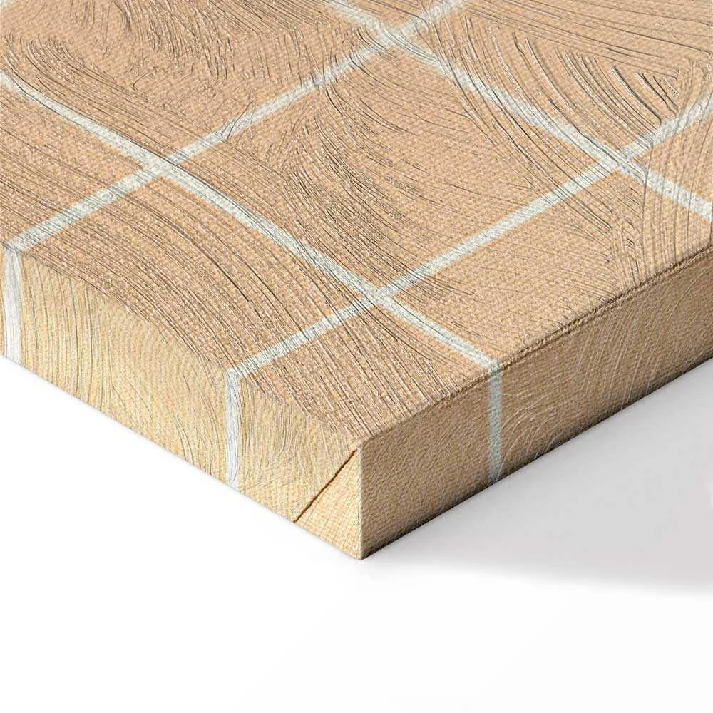 Artgeist Paveikslas - Waving Lines - Creamy Grid on a Noisy Pastel Background