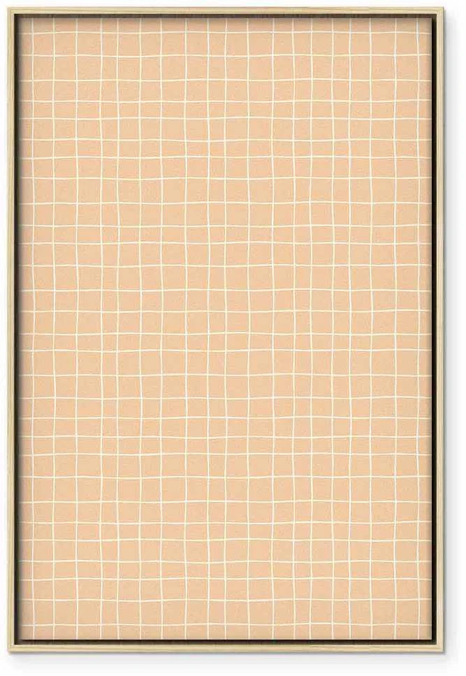 Artgeist Paveikslas - Waving Lines - Creamy Grid on a Noisy Pastel Background
