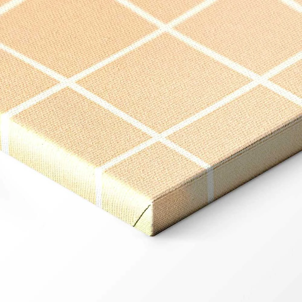 Artgeist Paveikslas - Waving Lines - Creamy Grid on a Noisy Pastel Background