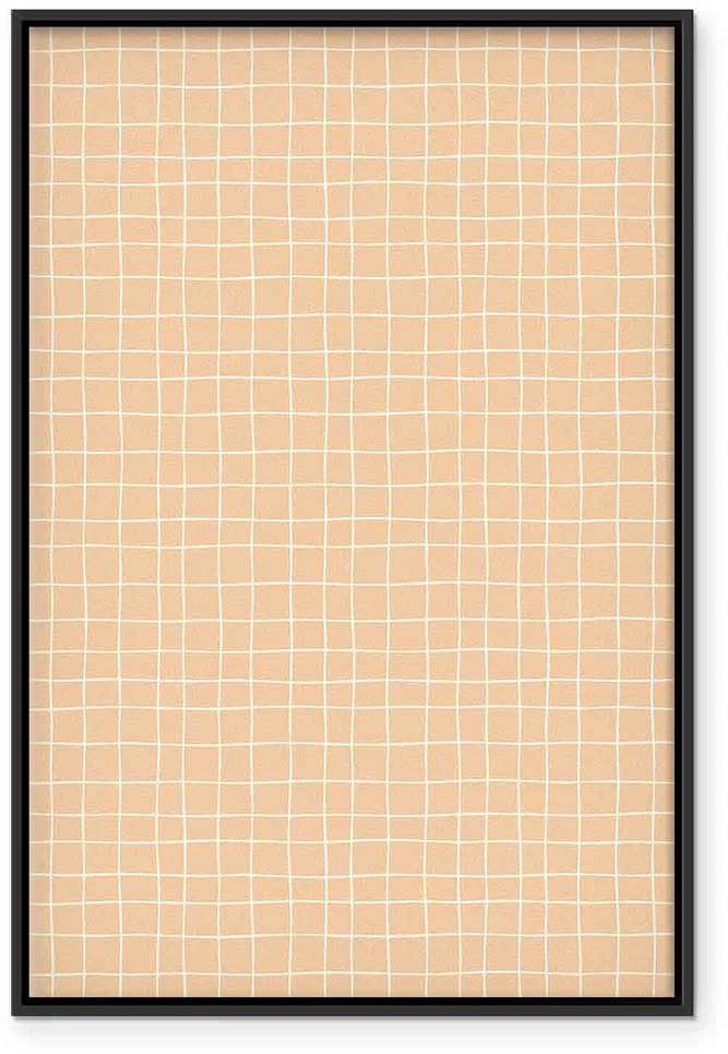 Artgeist Paveikslas - Waving Lines - Creamy Grid on a Noisy Pastel Background