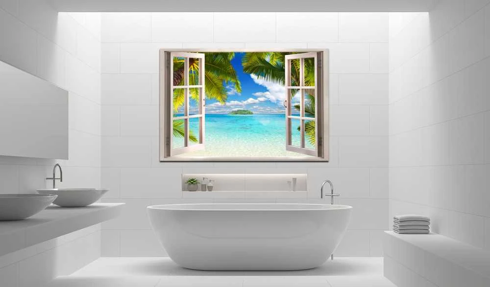 Artgeist Paveikslas - Window: Sea View