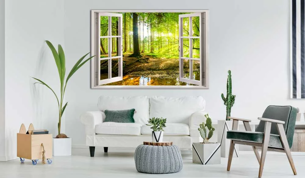 Artgeist Paveikslas - Window: View on Forest