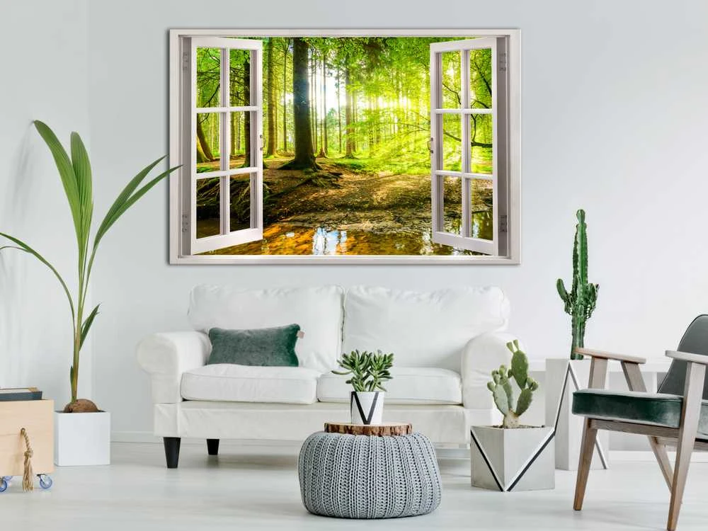 Artgeist Paveikslas - Window: View on Forest