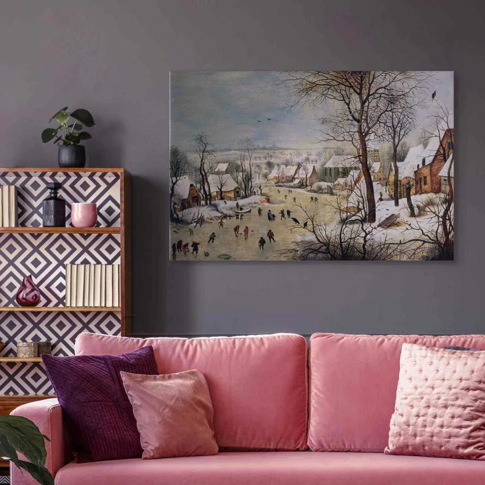 Artgeist Paveikslas - Winter Landscape with Birdtrap (Pieter Bruegel the Elder)