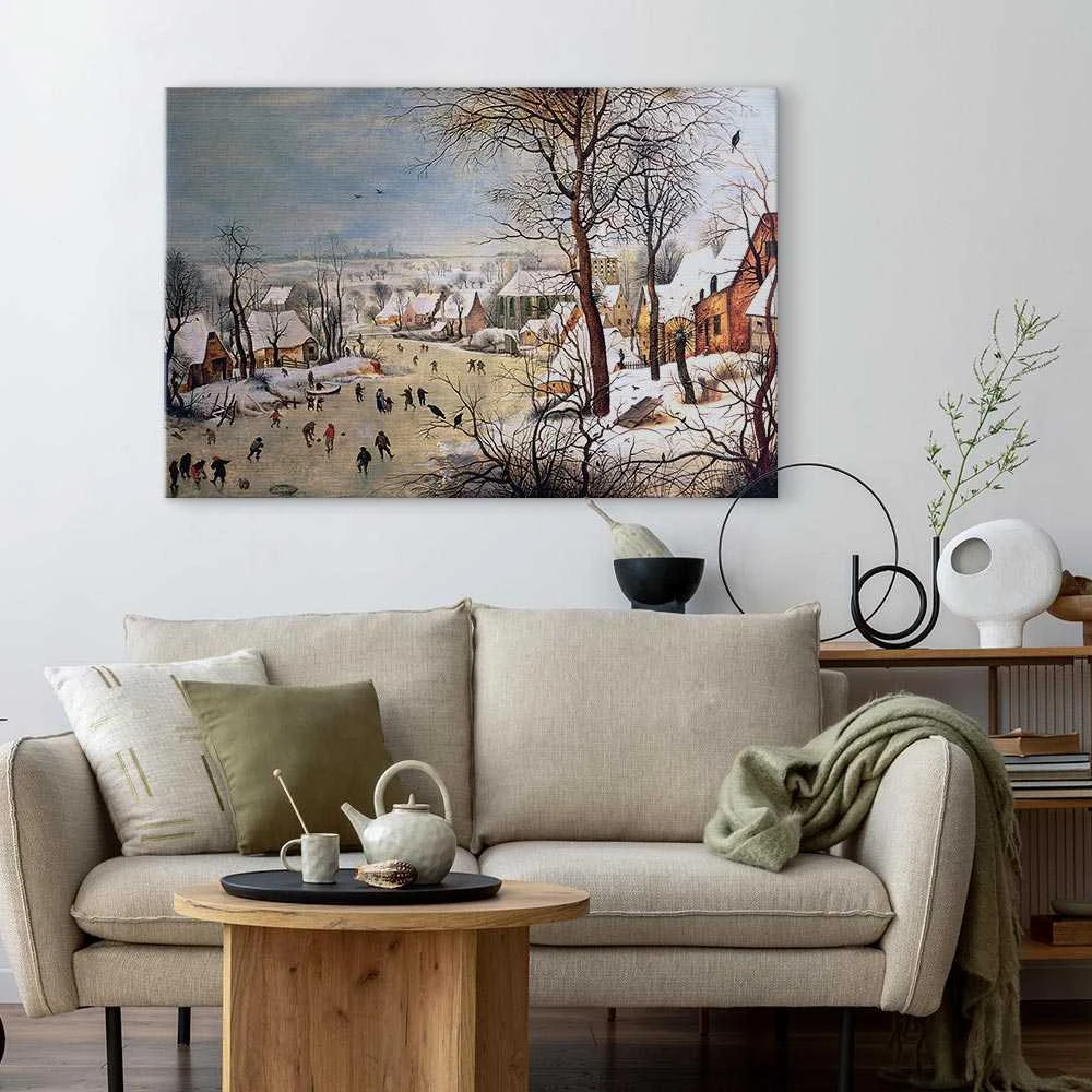 Artgeist Paveikslas - Winter Landscape with Birdtrap (Pieter Bruegel the Elder)