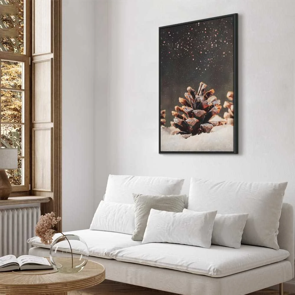Artgeist Paveikslas - Winter Pine Cone (1 Part) Vertical
