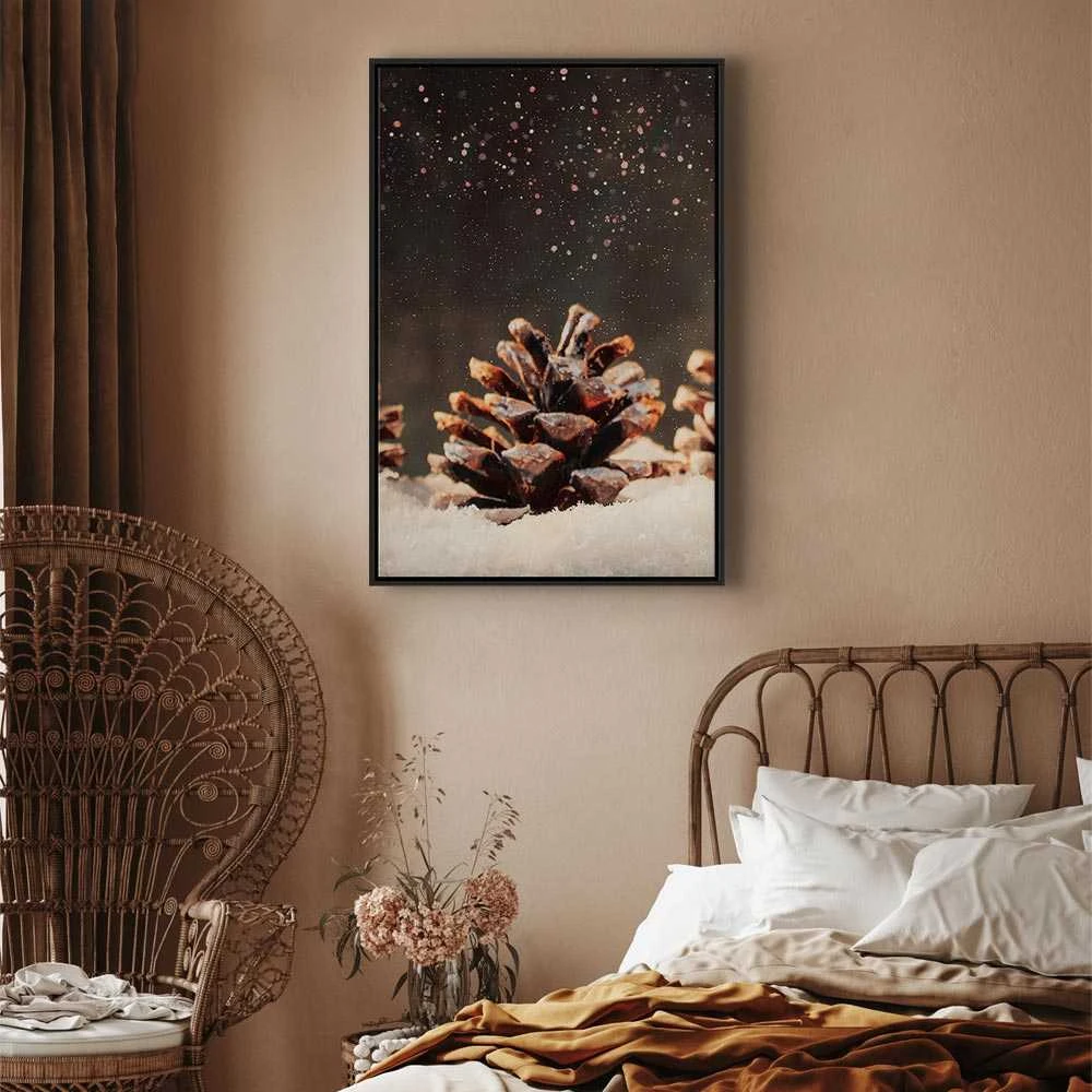 Artgeist Paveikslas - Winter Pine Cone (1 Part) Vertical