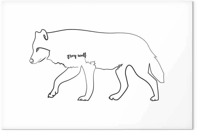 Artgeist Paveikslas - Wolf (1 Part) Wide