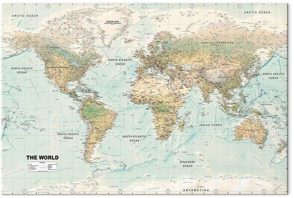 Artgeist Paveikslas - World Map: Beautiful World