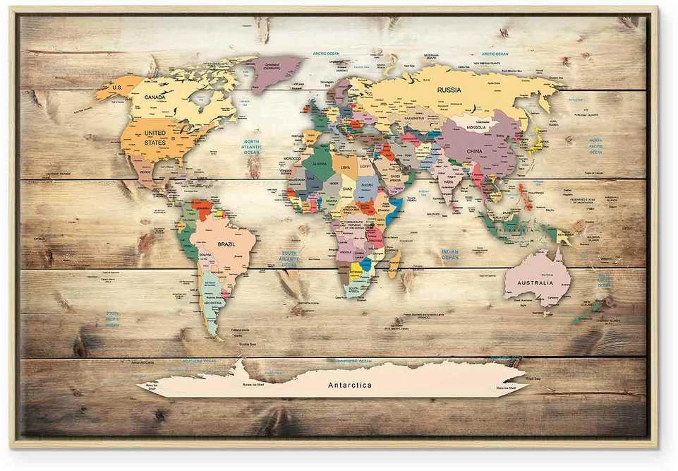 Artgeist Paveikslas - World Map: Colourful Continents