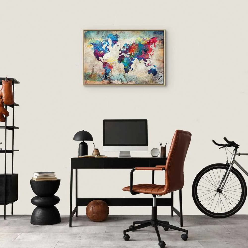 Artgeist Paveikslas - World Map: Colourful Madness