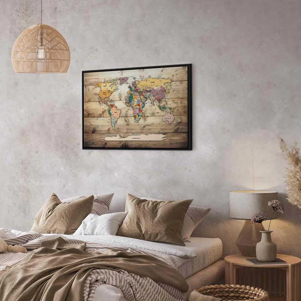 Artgeist Paveikslas - World Map: Colourful Continents