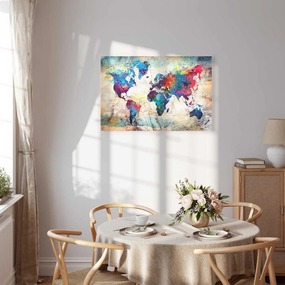 Artgeist Paveikslas - World Map: Colourful Madness
