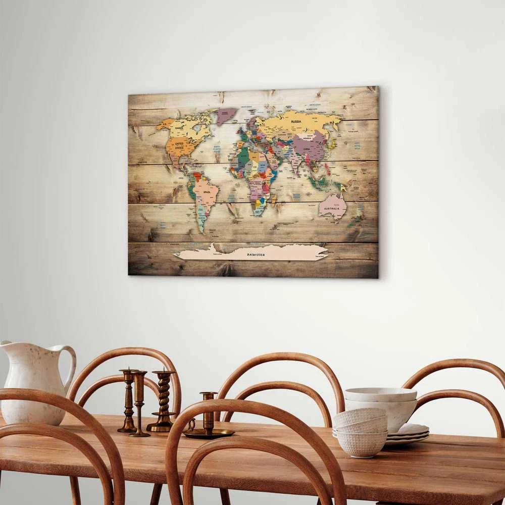 Artgeist Paveikslas - World Map: Colourful Continents