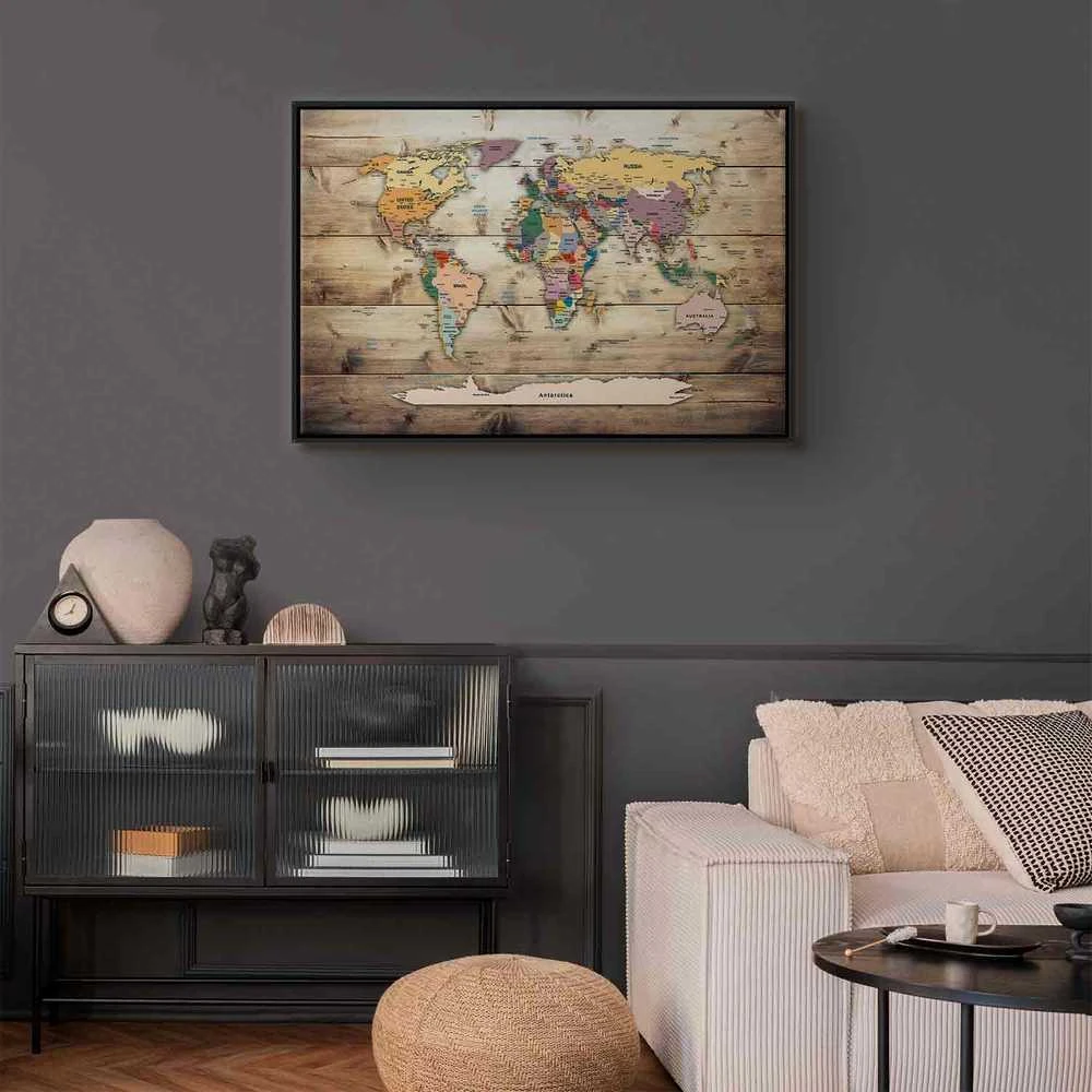 Artgeist Paveikslas - World Map: Colourful Continents