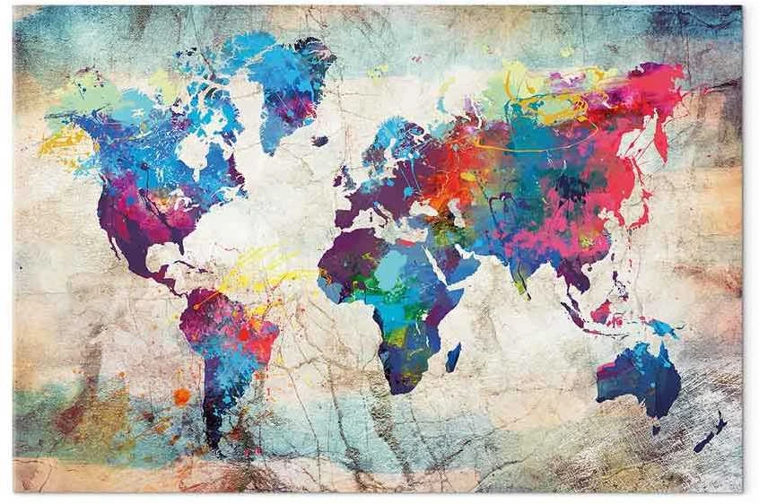Artgeist Paveikslas - World Map: Colourful Madness