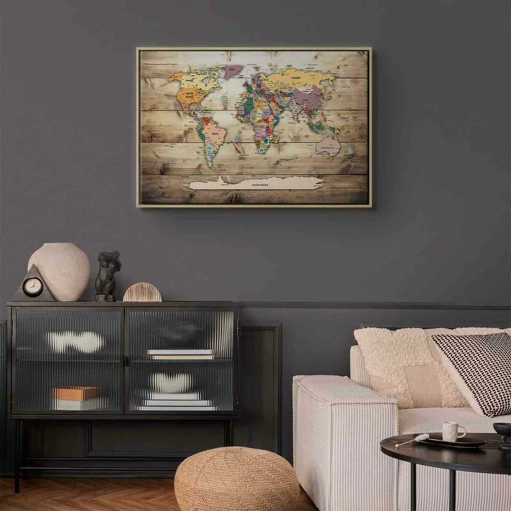Artgeist Paveikslas - World Map: Colourful Continents