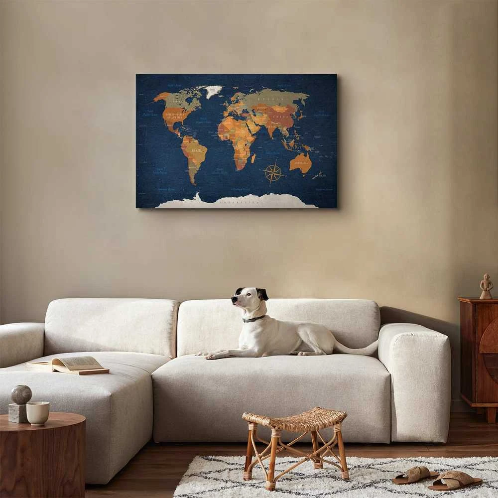 Artgeist Paveikslas - World Map: Ink Oceans