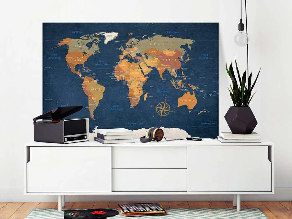 Artgeist Paveikslas - World Map: Ink Oceans