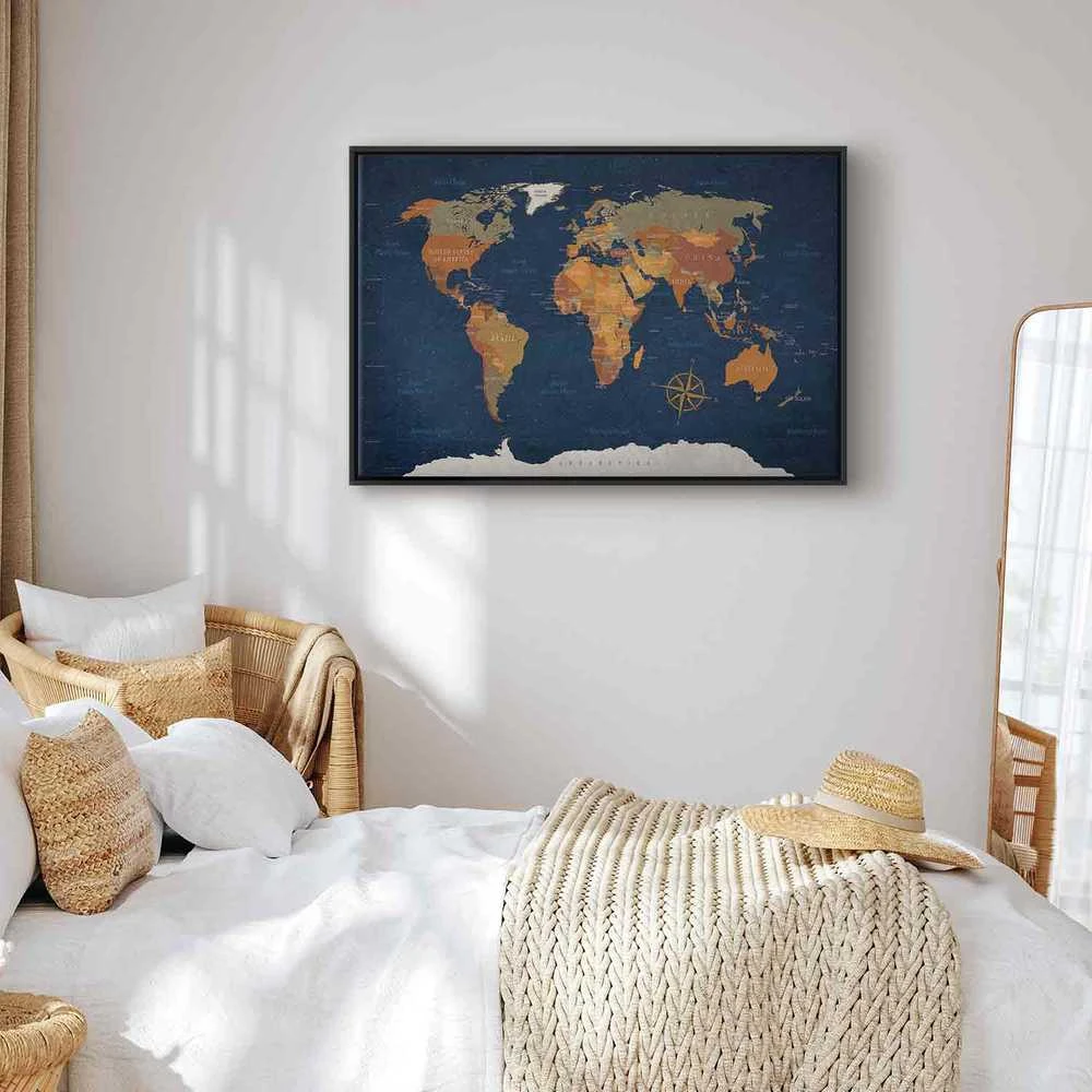 Artgeist Paveikslas - World Map: Ink Oceans