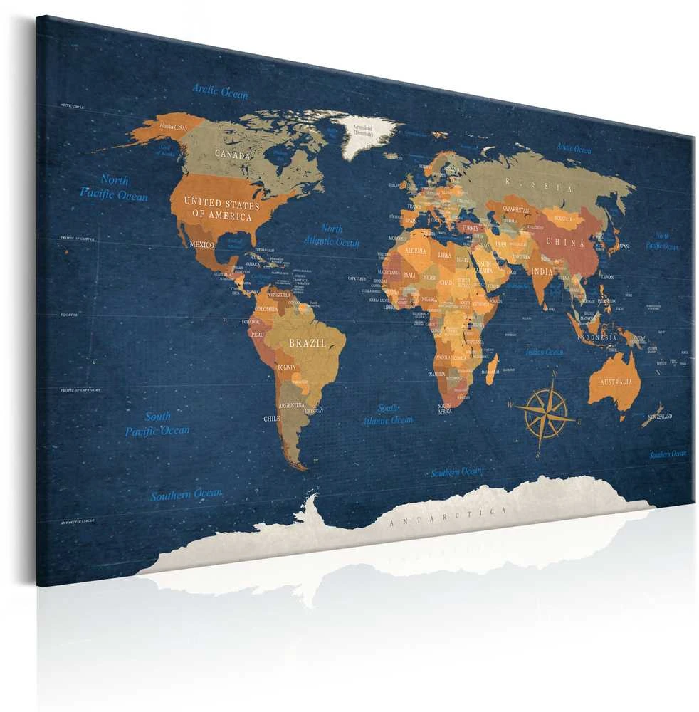 Artgeist Paveikslas - World Map: Ink Oceans