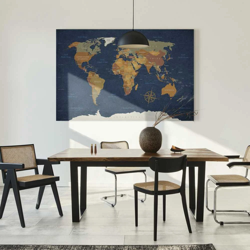 Artgeist Paveikslas - World Map: Ink Oceans