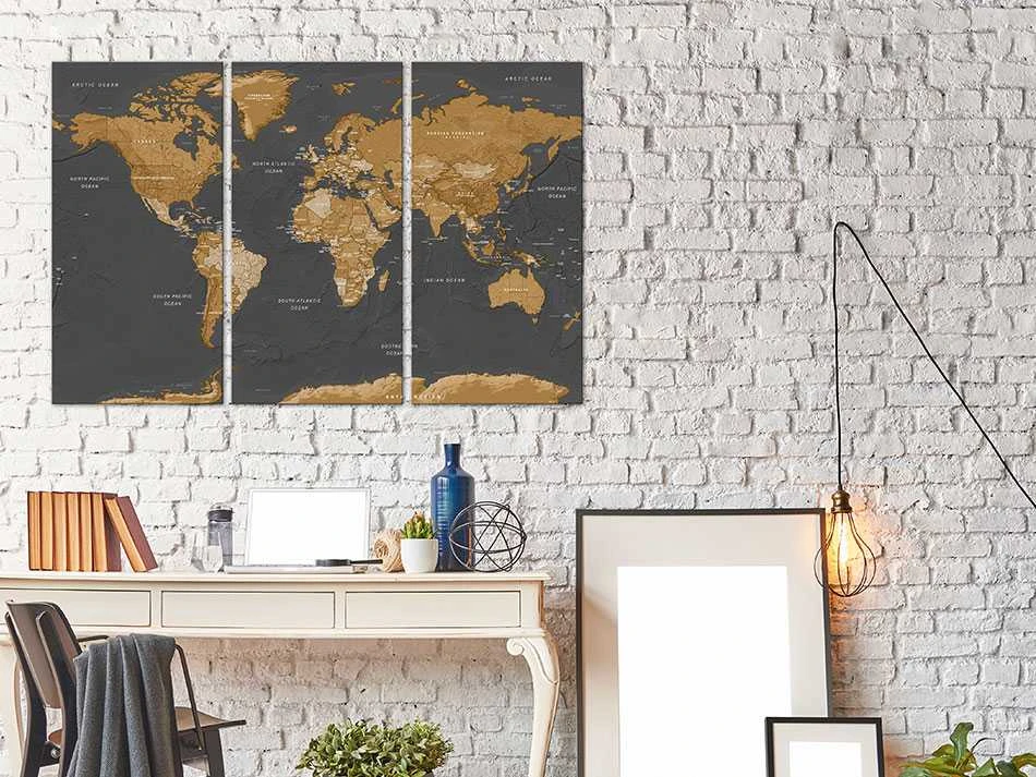 Artgeist Paveikslas - World Map: Modern Aesthetics